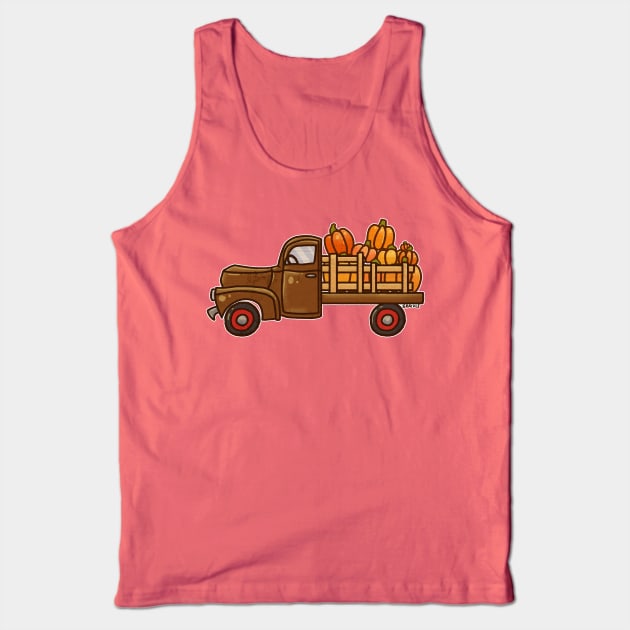 Pickup A Pumpkin! (Brown Version) Tank Top by Jan Grackle